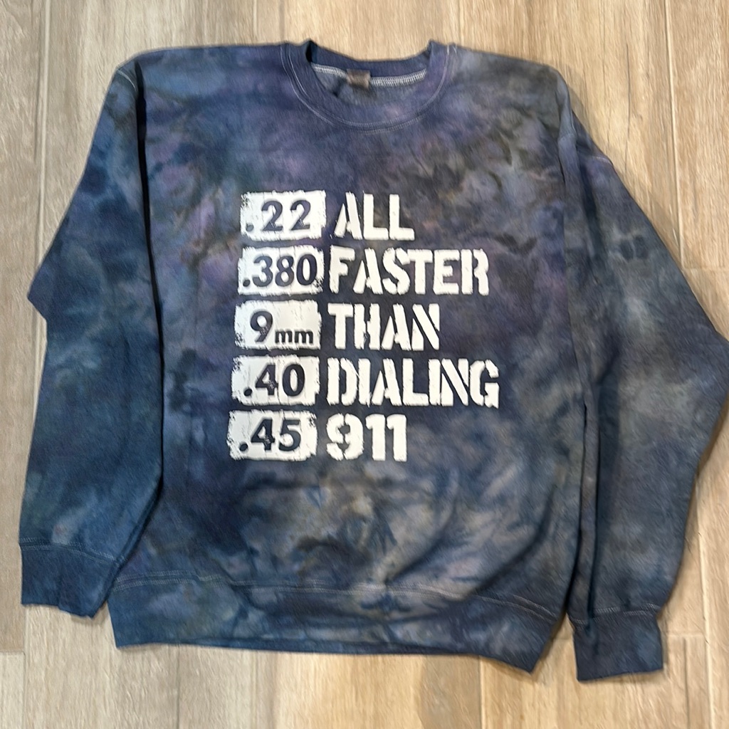 Ice Dyed All Faster Than 911 Sweatshirt